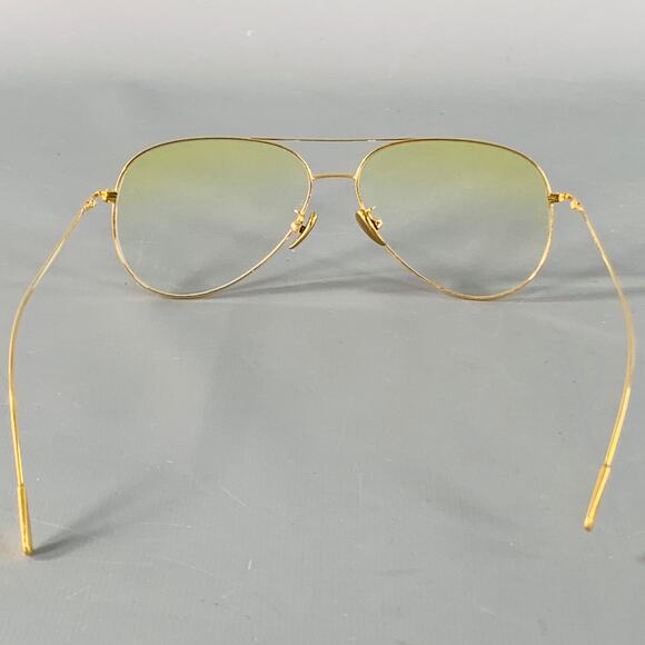 CUTLER AND GROSS Gold Yellow Metal Aviator Sunglasses Frames - Picture 3 of 7